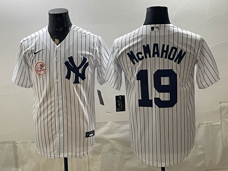 Men 2026 New York Yankees #19 McMahon white Nike MLB Jersey 0822006->new york yankees->MLB Jersey